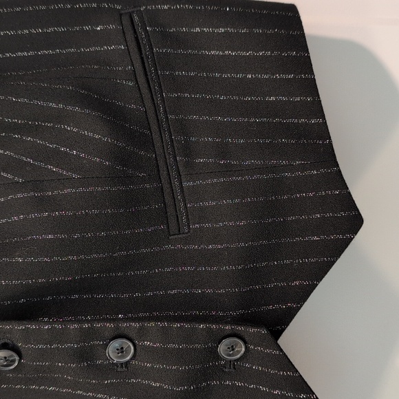 Anthropologie Maeve Sparkle Pinstripe Suit Vest - Picture 6 of 9